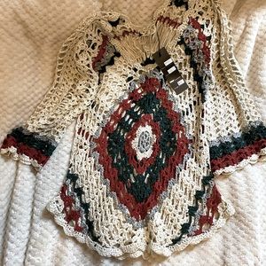 Boho festival crochet swim coverup